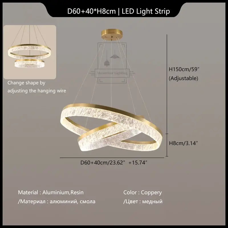 Modern gold decorbites crystal chandelier – dining room pendant light