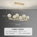 Gold crystal chandelier dandelion sphere light for living room