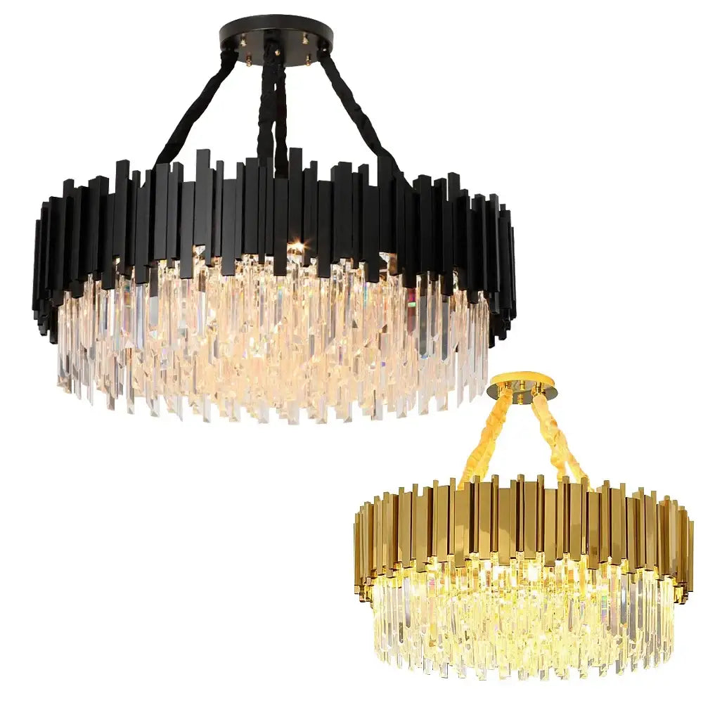 Modern gold & black decorbites crystal chandelier dining room light