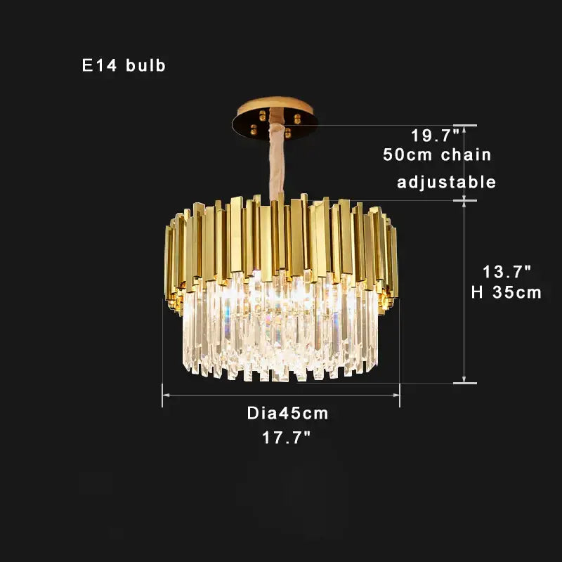 Modern gold & black decorbites crystal chandelier dining room light