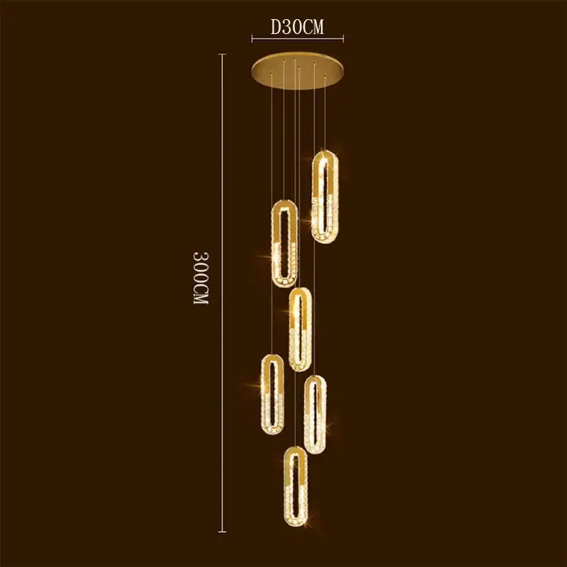 Modern gold crystal chandelier dining room pendant lights