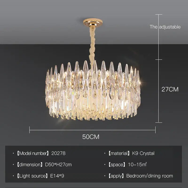 Post-modern luxury decorbites crystal chandelier for staircase