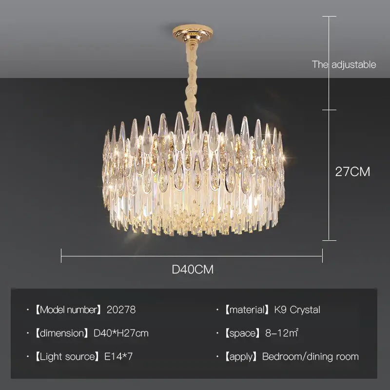 Post-modern luxury decorbites crystal chandelier for staircase