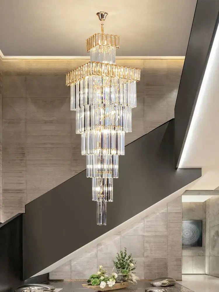Modern gold decorbites crystal chandelier staircase pendant light