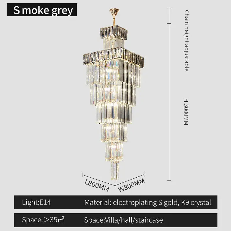 Modern gold decorbites crystal chandelier staircase pendant light
