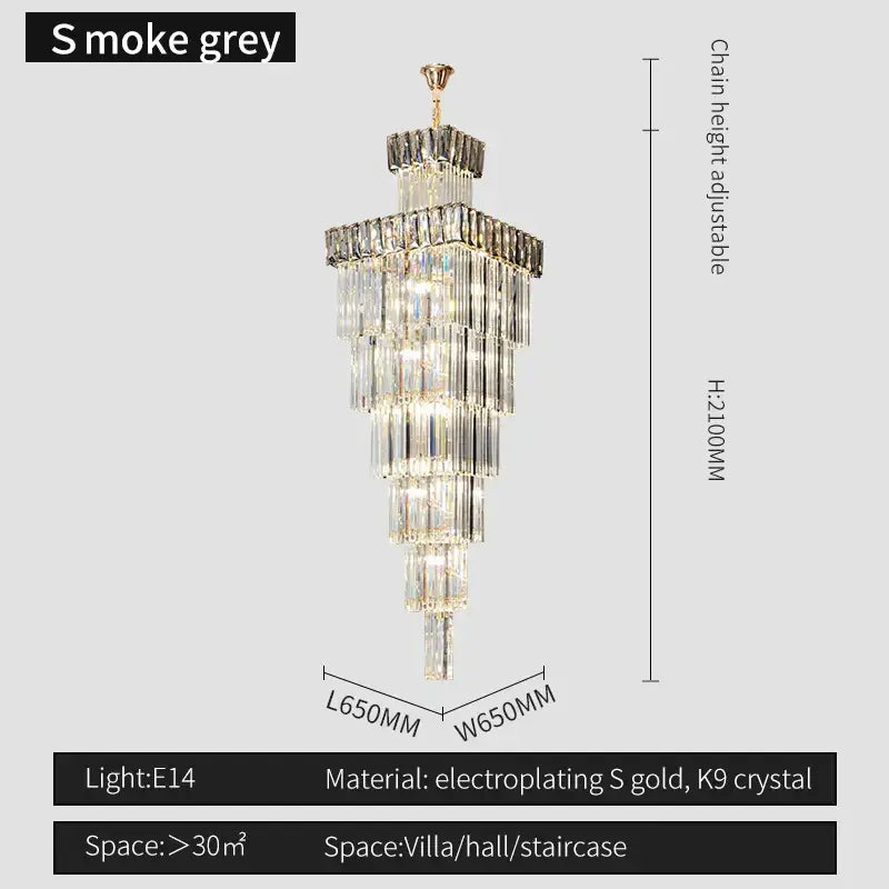 Modern gold decorbites crystal chandelier staircase pendant light