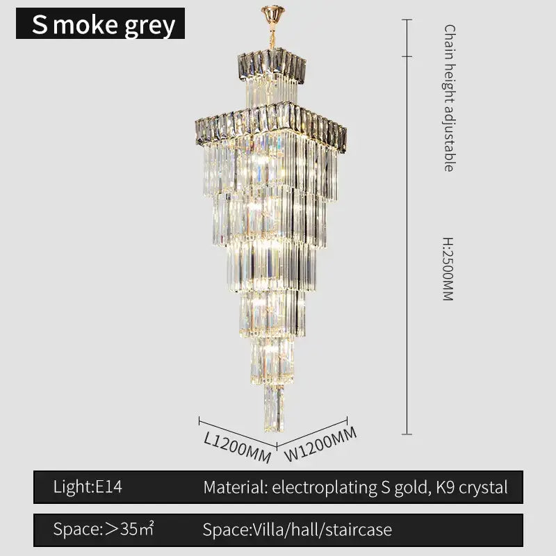 Modern gold decorbites crystal chandelier staircase pendant light