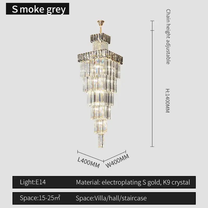 Modern gold decorbites crystal chandelier staircase pendant light