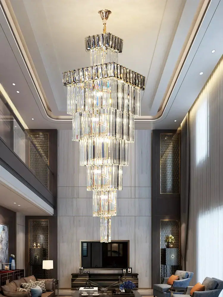 Modern gold decorbites crystal chandelier staircase pendant light