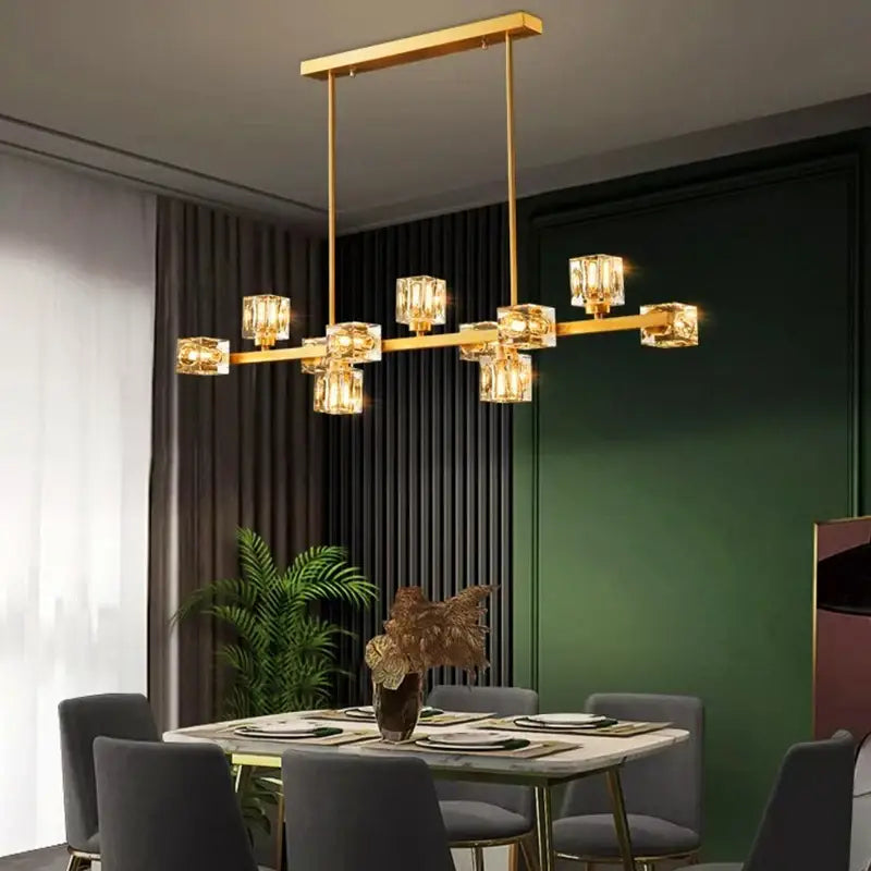 Modern gold decorbites crystal chandelier for dining room