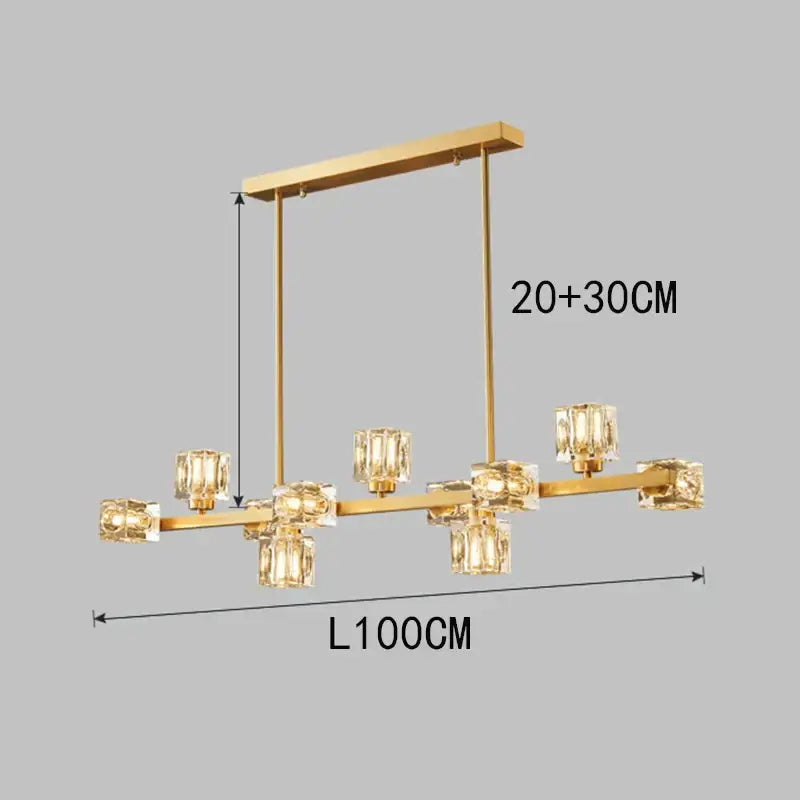 Modern gold decorbites crystal chandelier for dining room