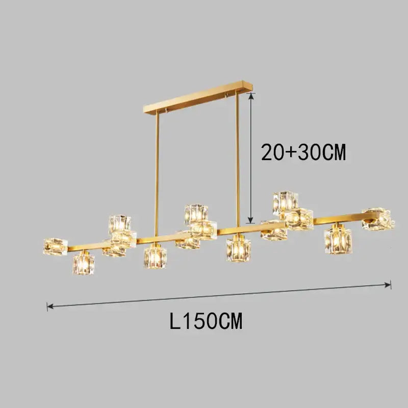 Modern gold decorbites crystal chandelier for dining room