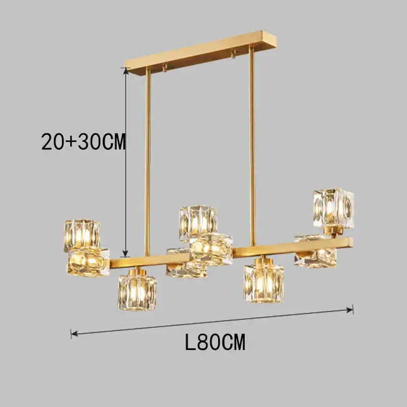 Modern gold decorbites crystal chandelier for dining room