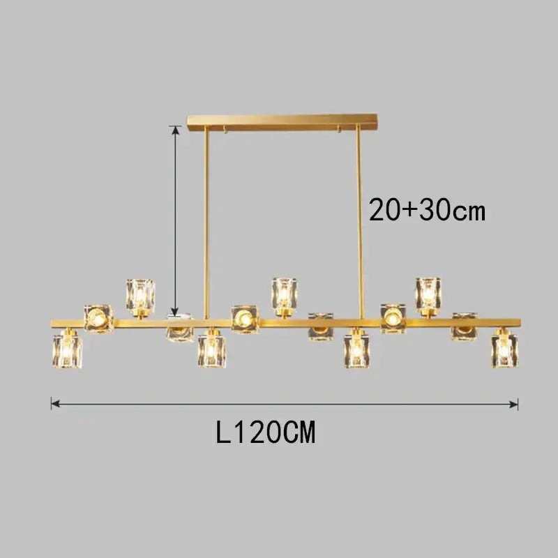Modern gold decorbites crystal chandelier for dining room