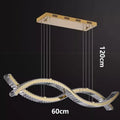 Modern gold rectangular decorbites crystal chandelier dining room light