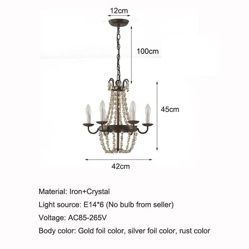Antique brass decorbites crystal chandelier for dining room