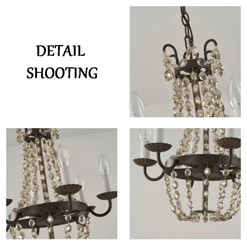 Antique brass decorbites crystal chandelier for dining room