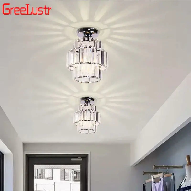 Modern chrome decorbites crystal chandelier living room ceiling light