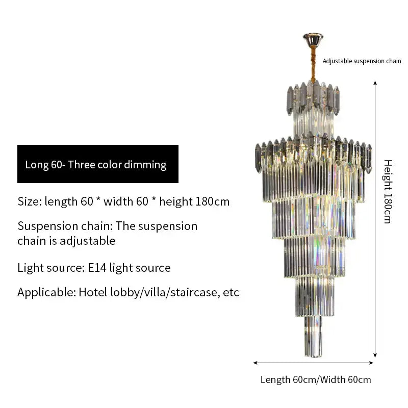 Luxury gold and frosted crystal chandelier dining room light fixture