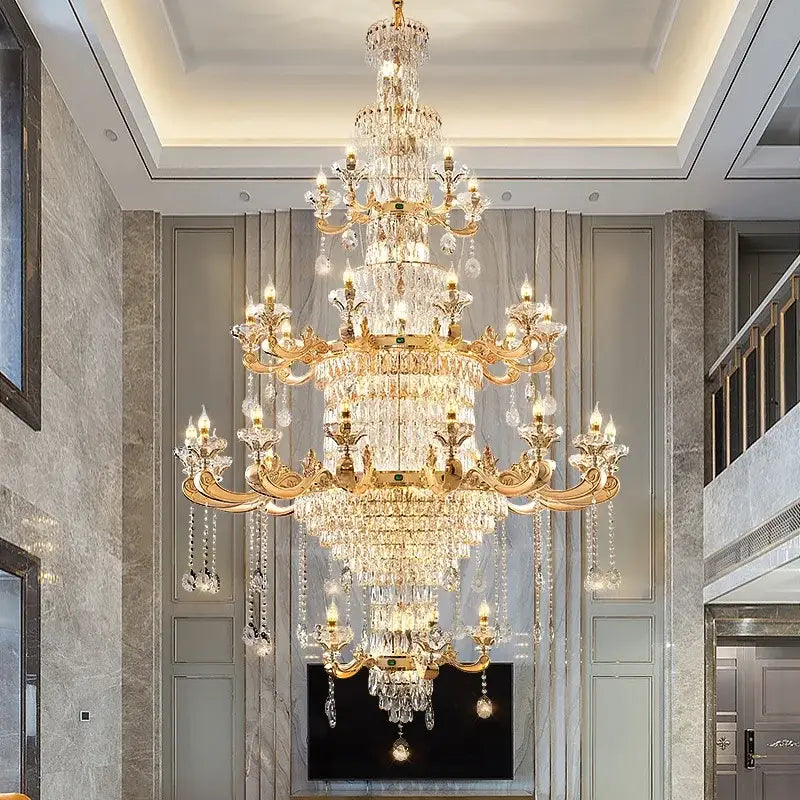 Classic european gold decorbites crystal chandelier dining room light
