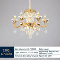 Classic european gold decorbites crystal chandelier dining room light