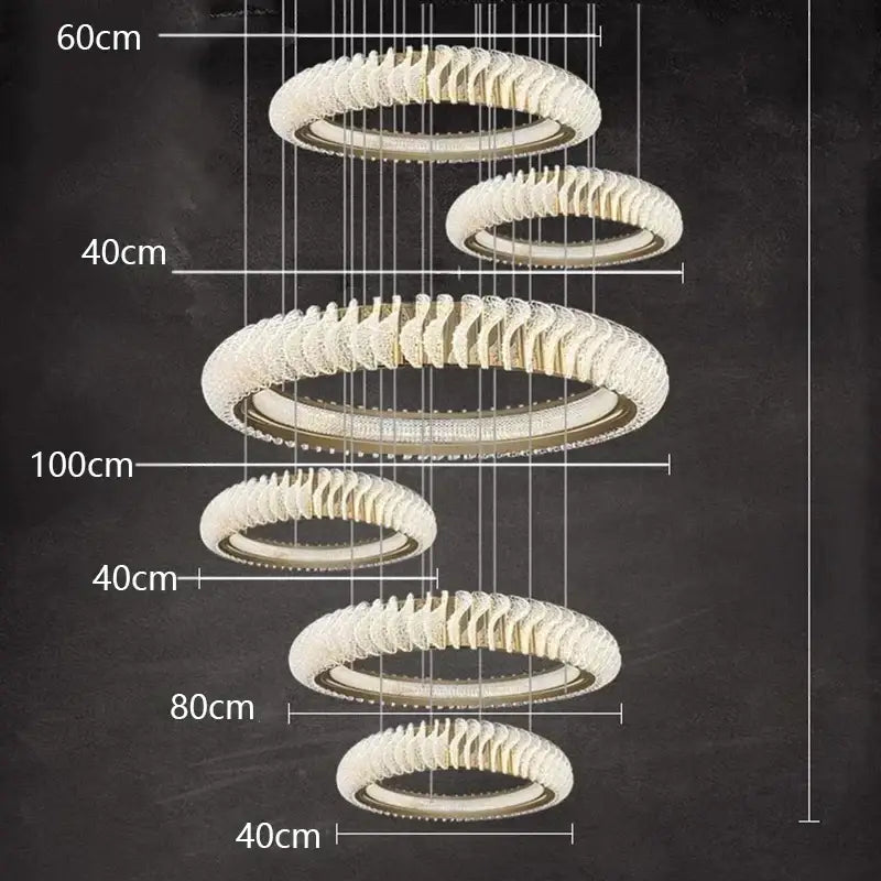 Modern spiral white crystal chandelier dining room led pendant light