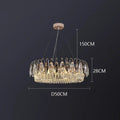 Decorbites crystal chandelier gold & amber living room light
