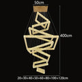 Modern golden geometric decorbites crystal chandelier living room light
