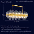 Elegant gold crystal chandelier dining room luxury pendant light