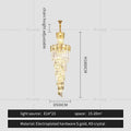 Decorbites crystal chandelier gold multi tier staircase light