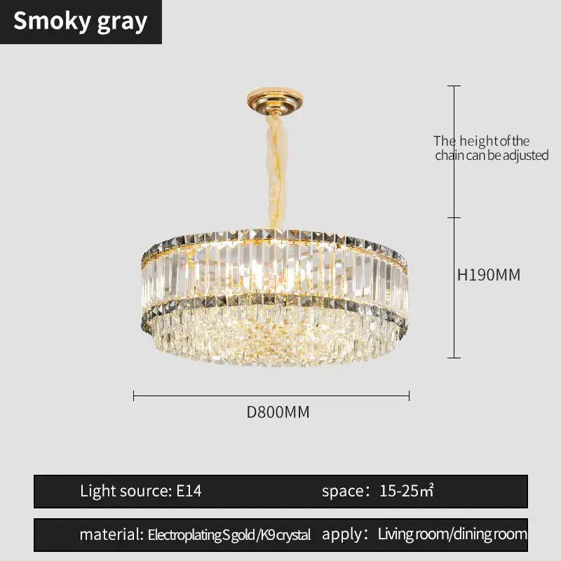 Modern gold decorbites crystal chandelier for living room