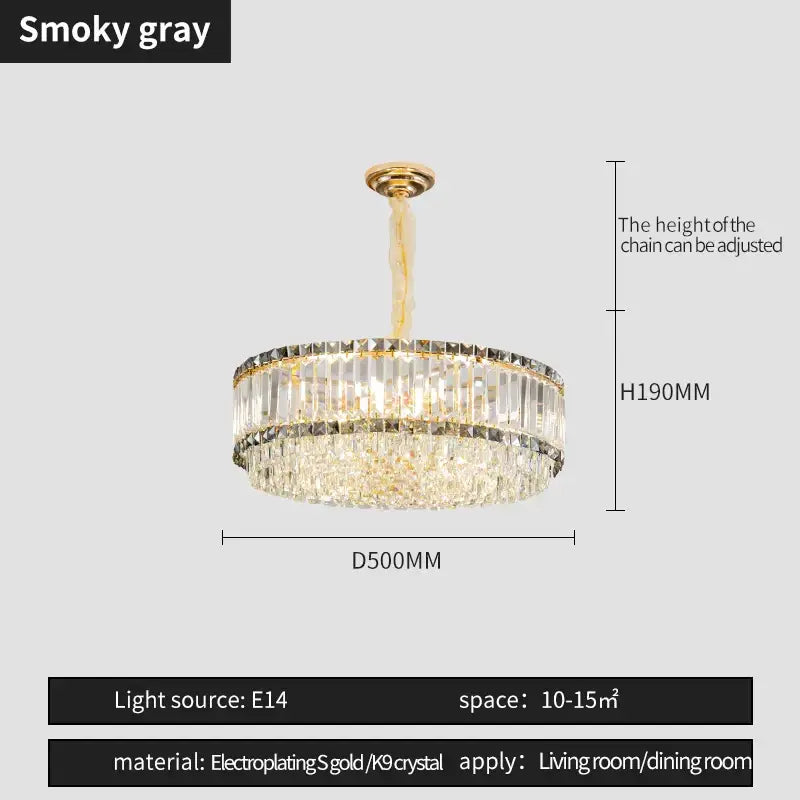 Modern gold decorbites crystal chandelier for living room