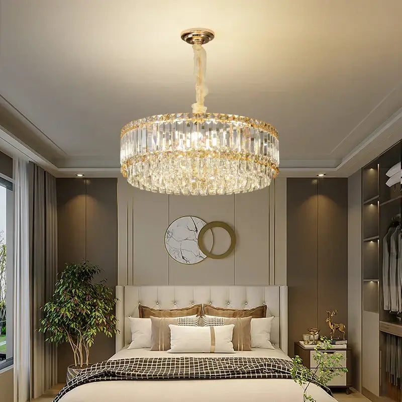 Modern gold decorbites crystal chandelier for living room