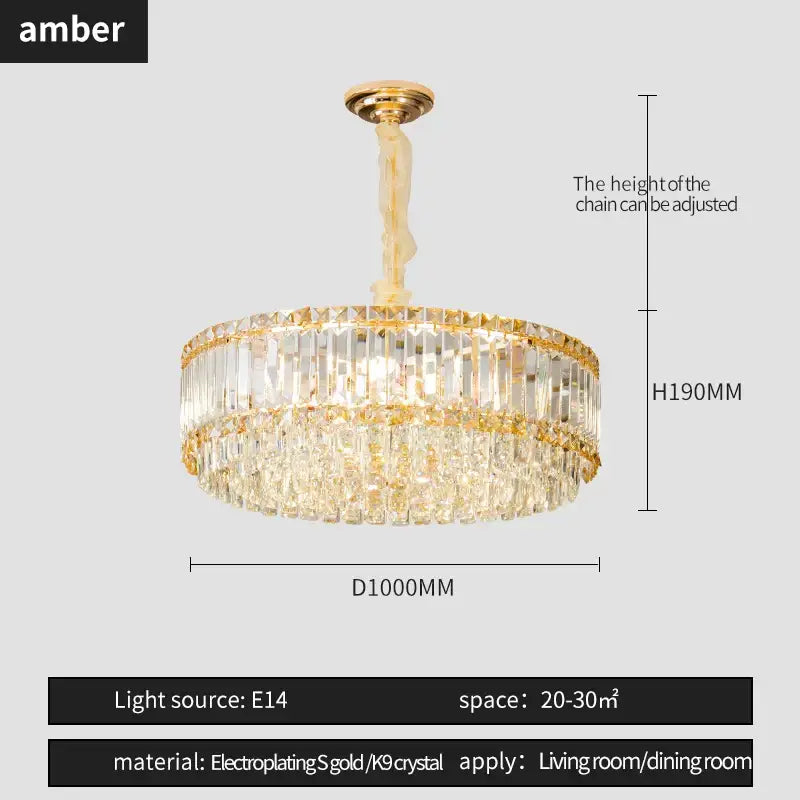 Modern gold decorbites crystal chandelier for living room
