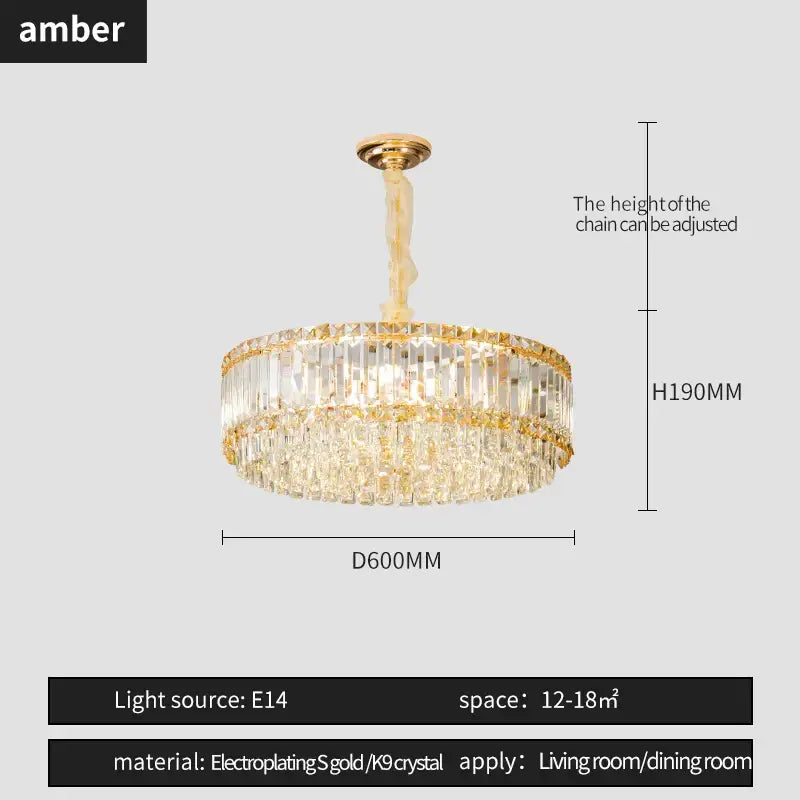 Modern gold decorbites crystal chandelier for living room