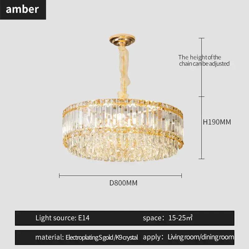 Modern gold decorbites crystal chandelier for living room