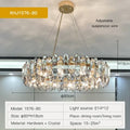 Luxury gold tiered crystal chandelier dining room pendant light