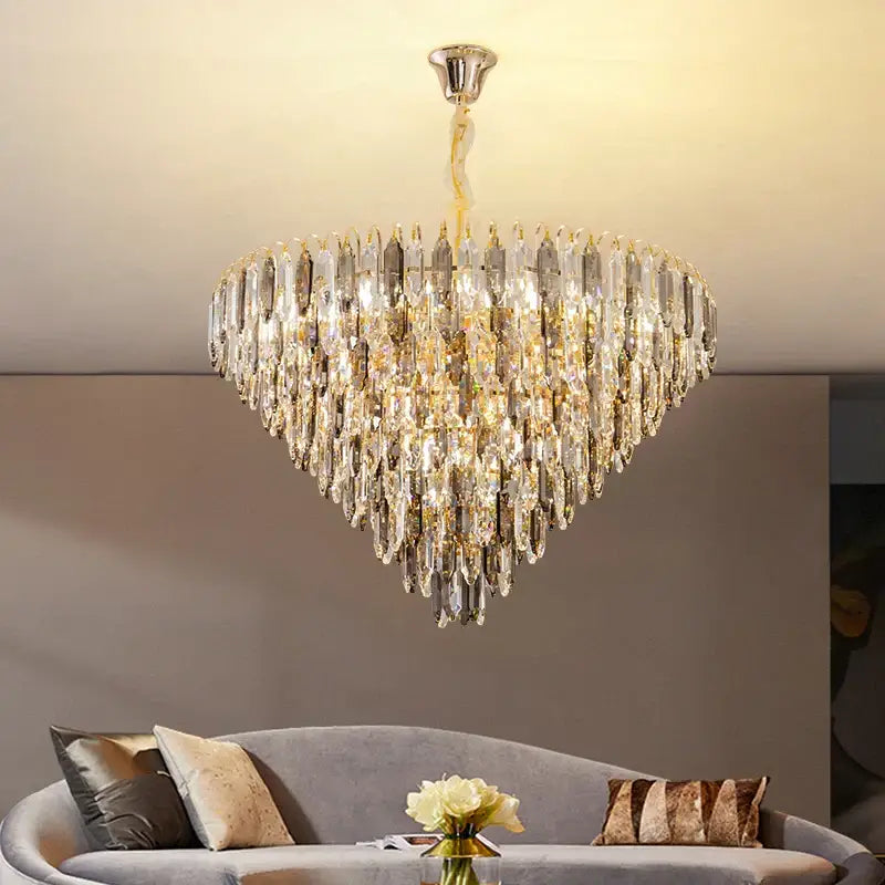Heart shaped gold decorbites crystal chandelier for living room