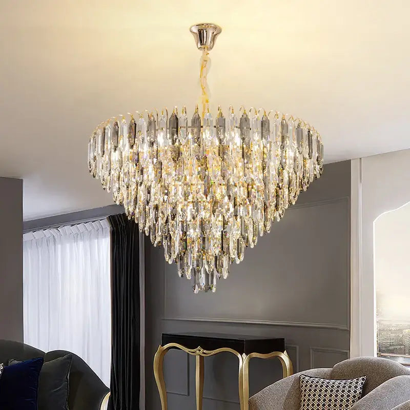 Heart shaped gold decorbites crystal chandelier for living room