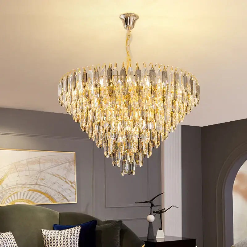 Heart shaped gold decorbites crystal chandelier for living room