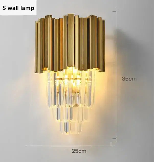 Decorbites crystal chandelier gold brass and pink living room light