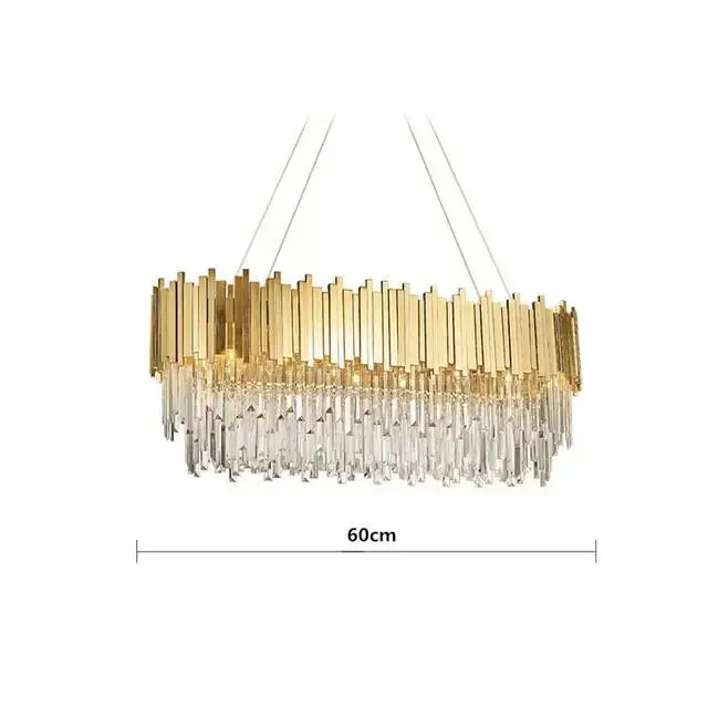 Decorbites crystal chandelier gold brass and pink living room light