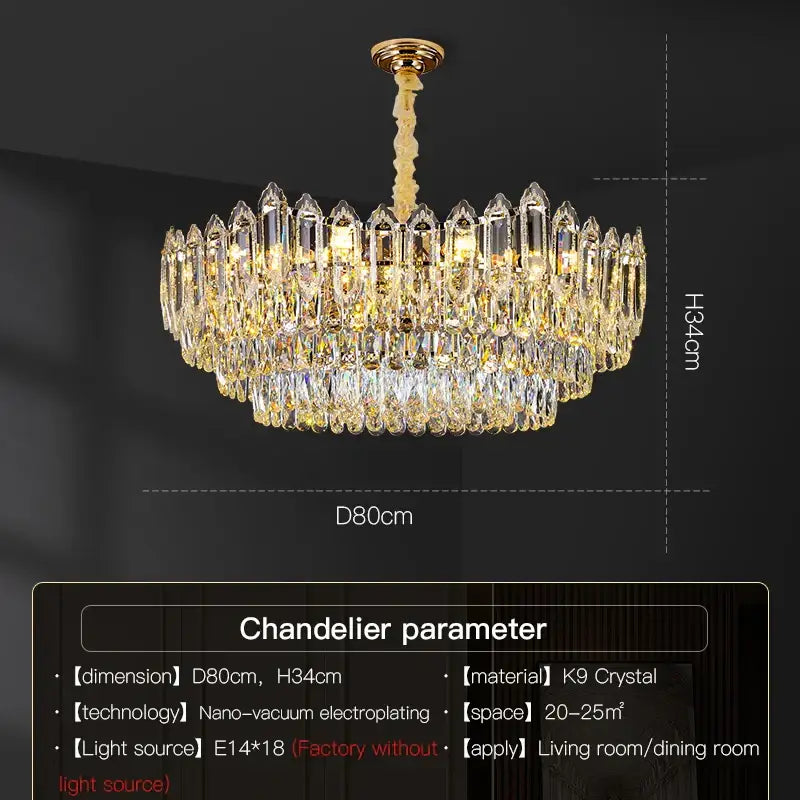 European luxury decorbites crystal chandelier for dining room