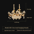 Ornate gold decorbites crystal chandelier for the dining room