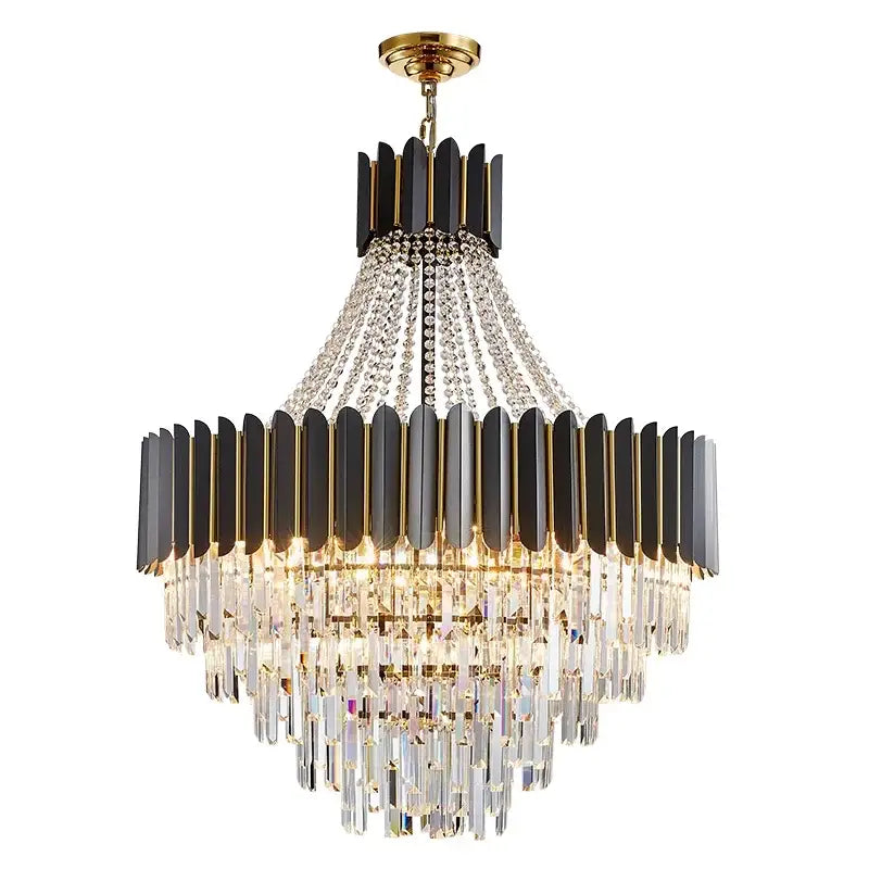 Modern black & gold decorbites crystal chandelier for living room