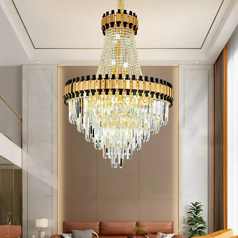 Luxurious gold decorbites crystal chandelier living room light