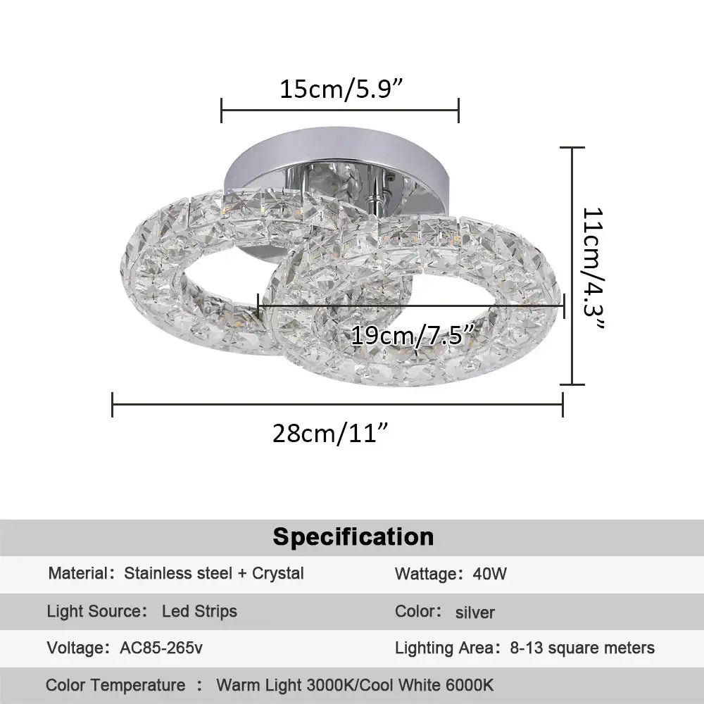 Modern chrome decorbites crystal chandelier living room ceiling light