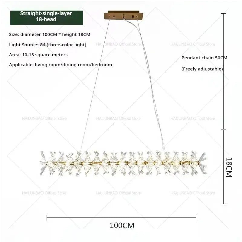 Elegant gold decorbites crystal chandelier for dining room