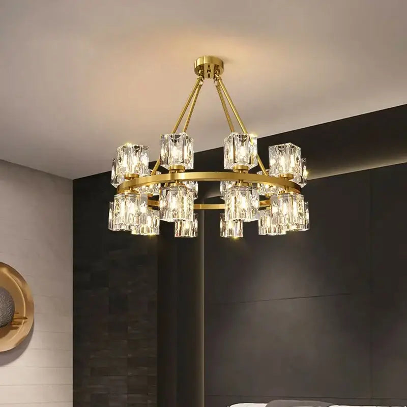 Modern gold decorbites crystal chandelier for dining room lighting