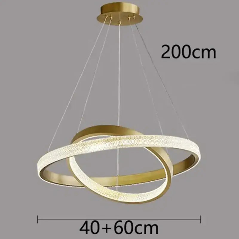 Modern gold textured crystal chandelier dining room pendant light